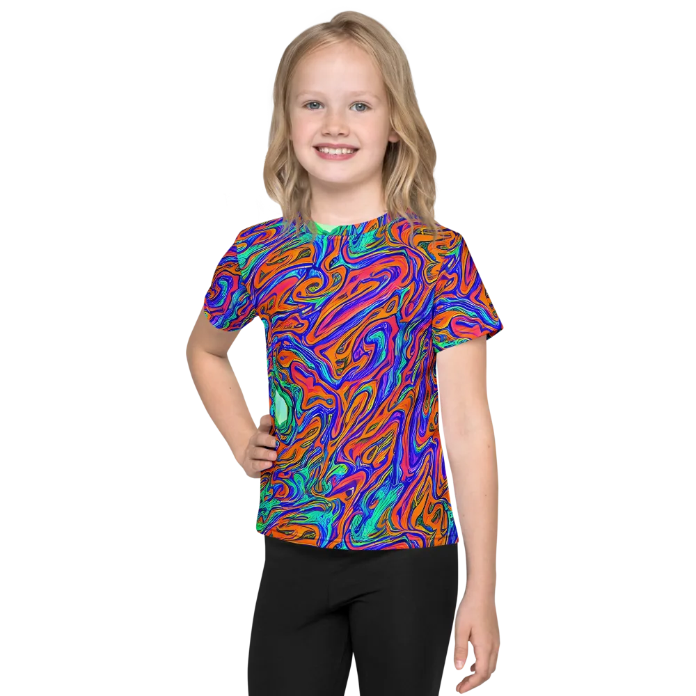 Vivid Melt on Kids Crew Neck T-Shirt — Front