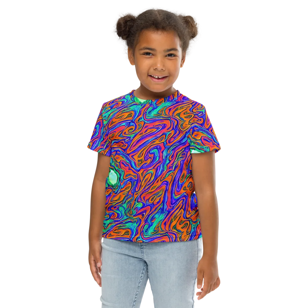 Vivid Melt on Kids Crew Neck T-Shirt — Front