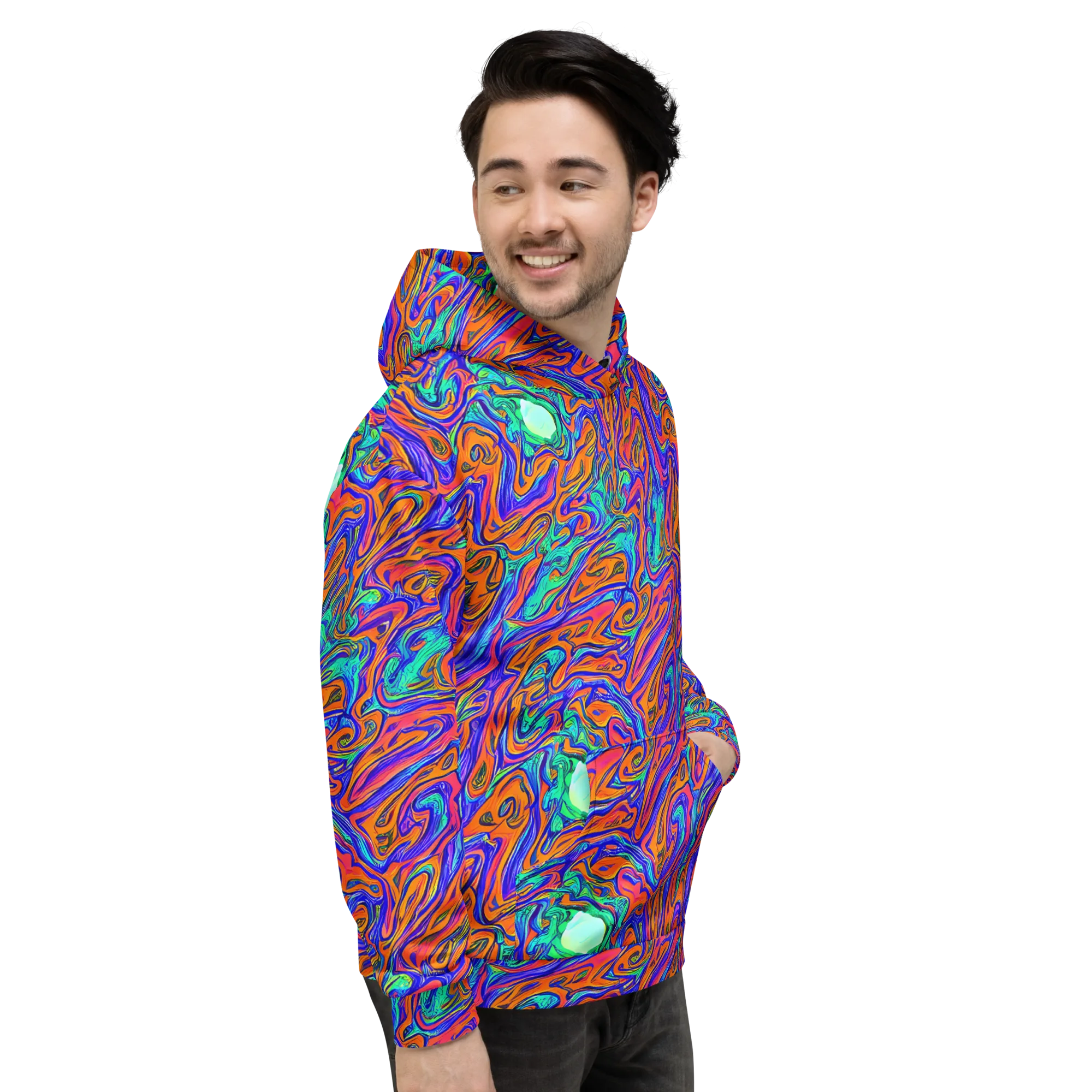 Vivid Melt on Hoodie — Right
