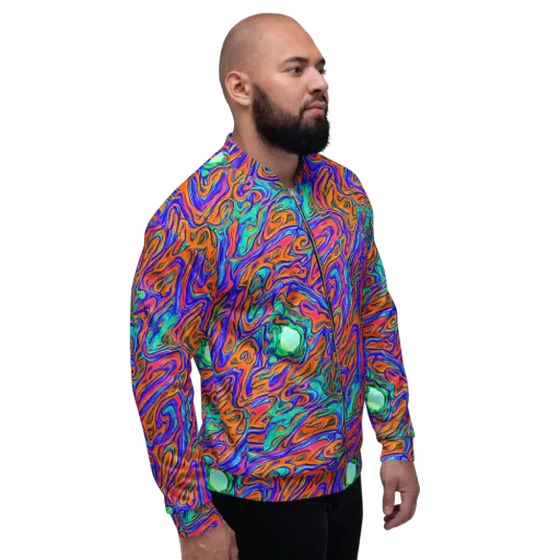 Vivid Melt on a Bomber Jacket