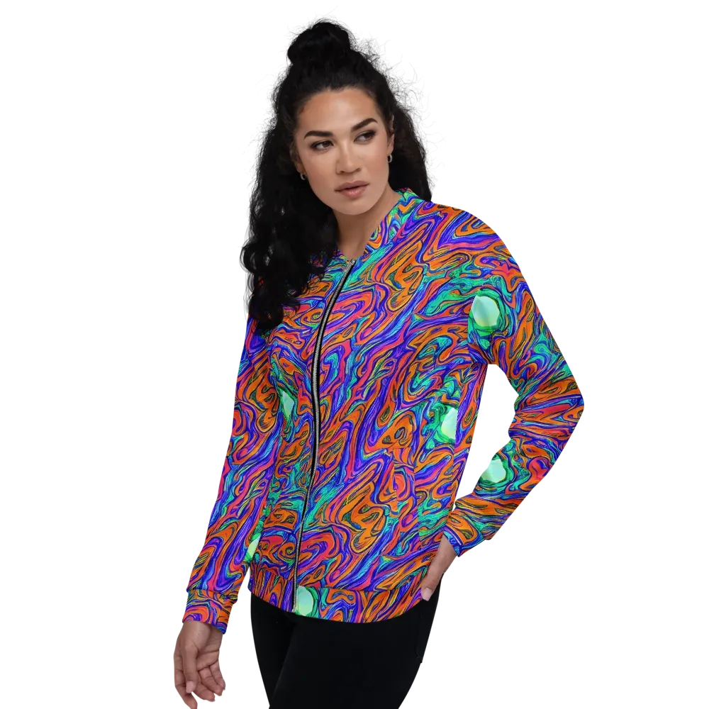 Vivid Melt on Bomber Jacket — Left