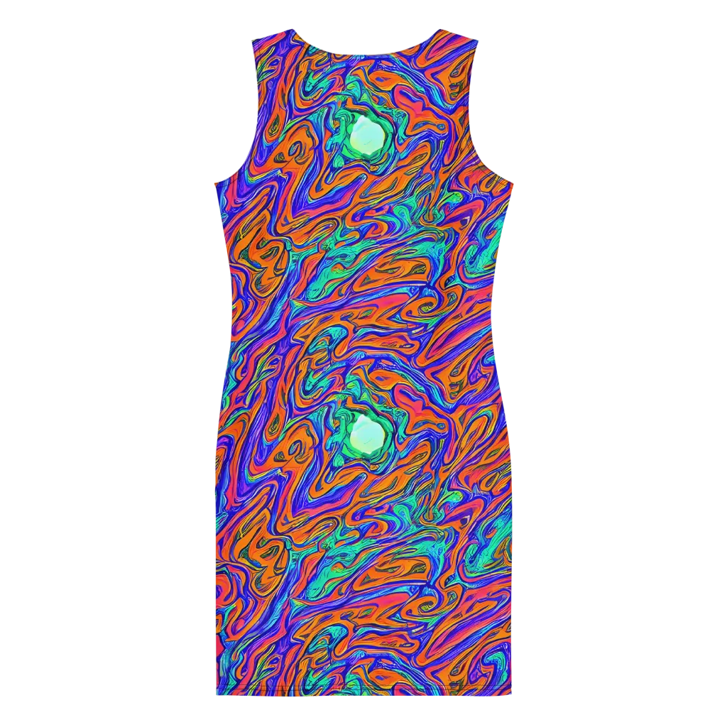 Vivid Melt on Bodycon Dress — Back
