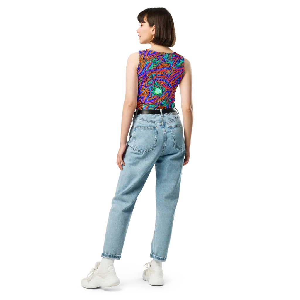 Vivid Melt on Crop Top — Back