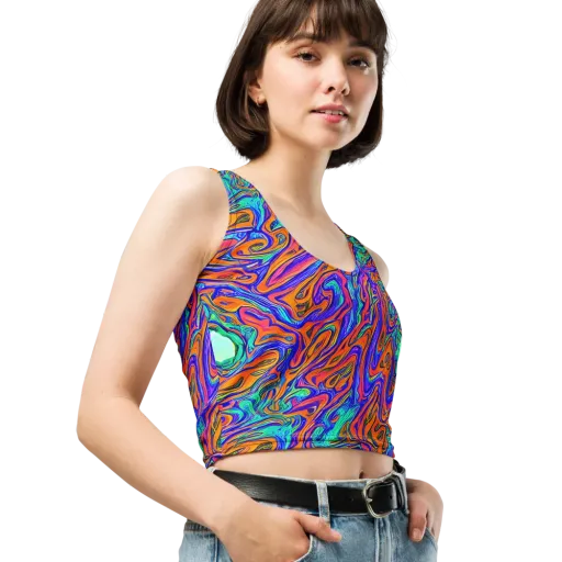 Vivid Melt on a Crop Top