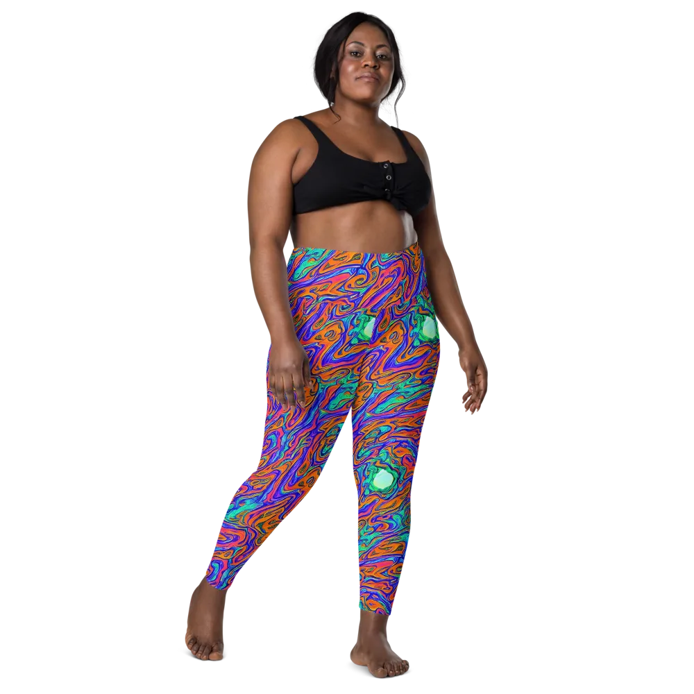 Vivid Melt on Leggings with Pockets — Front