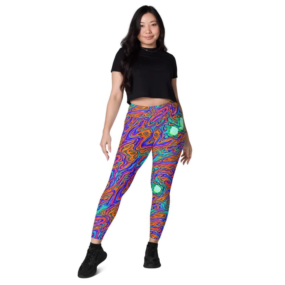 Vivid Melt on Leggings with Pockets — Front