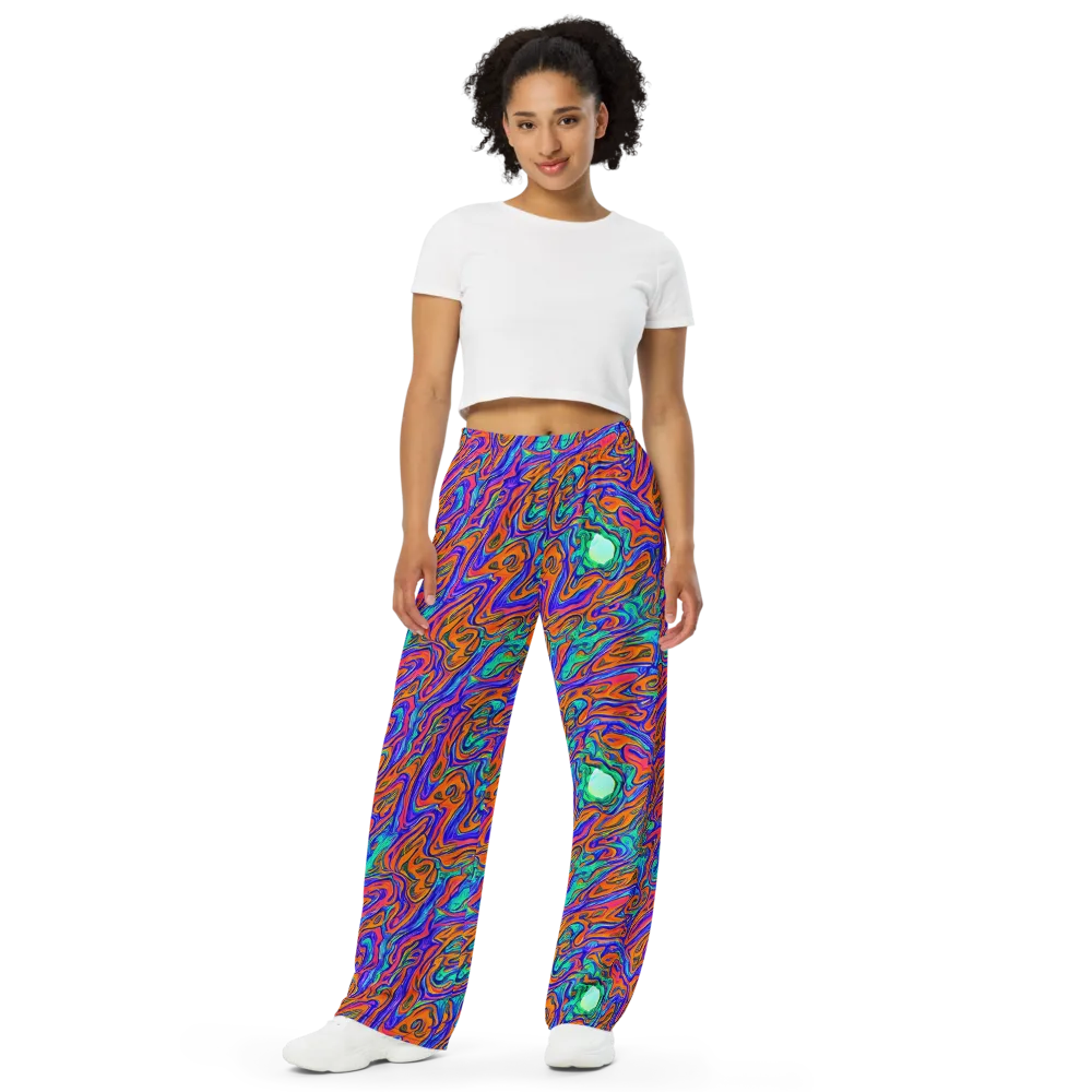 Vivid Melt on Wide-Leg Pants — Front