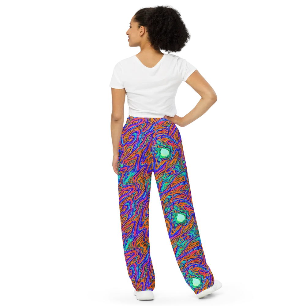 Vivid Melt on Wide-Leg Pants — Back