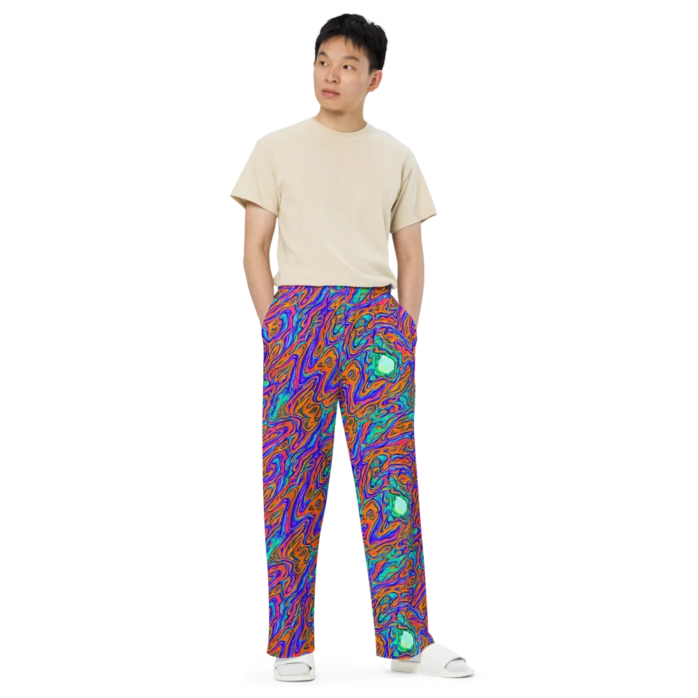 Vivid Melt on Wide-Leg Pants — Front