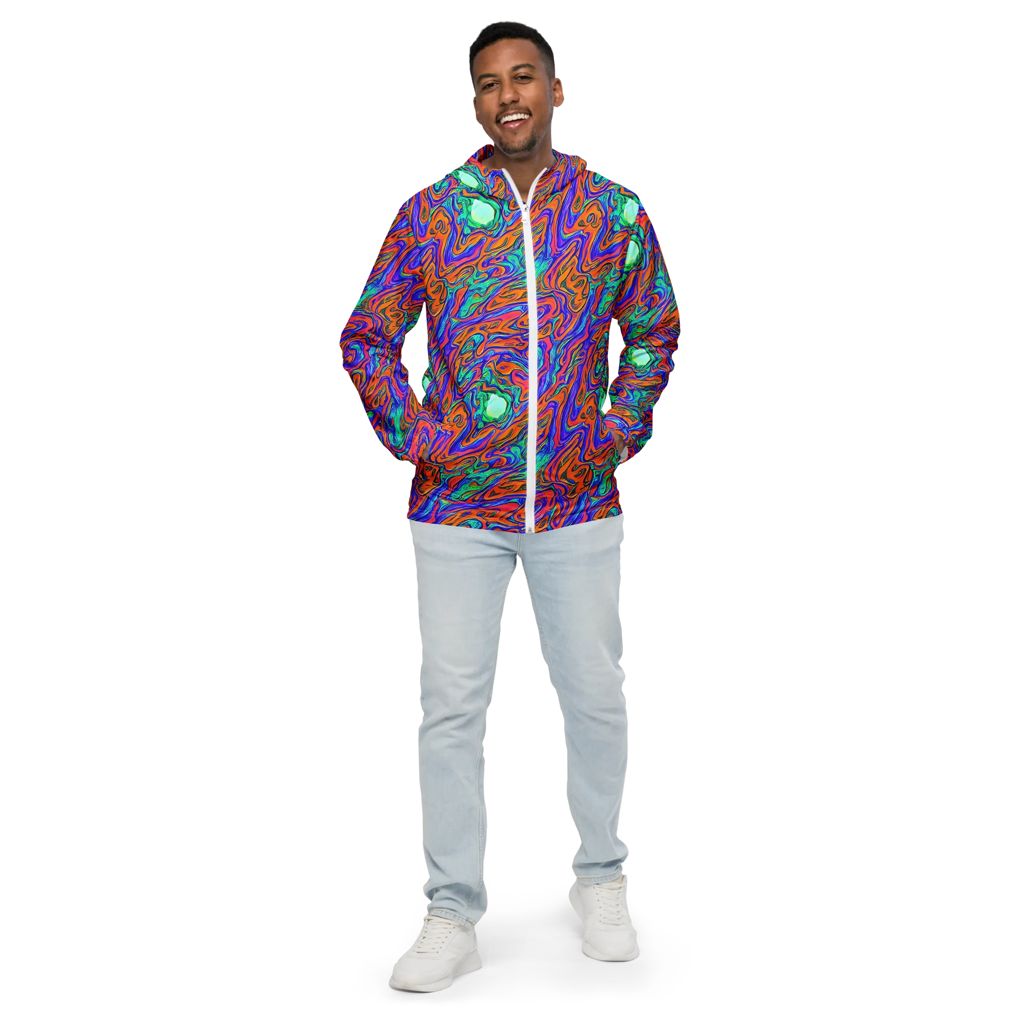 Vivid Melt on Men's Windbreaker — Front