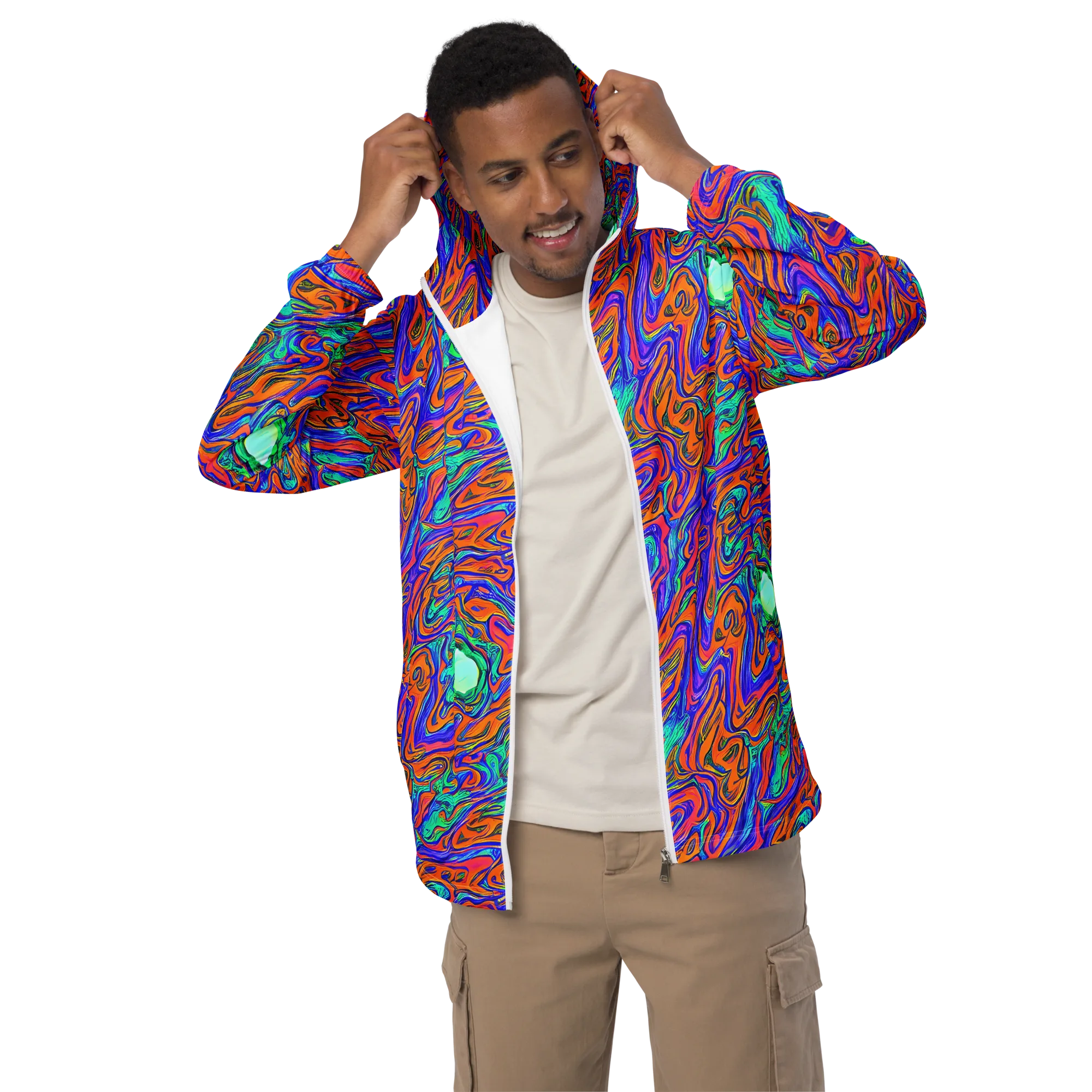Vivid Melt on Men's Windbreaker — Front