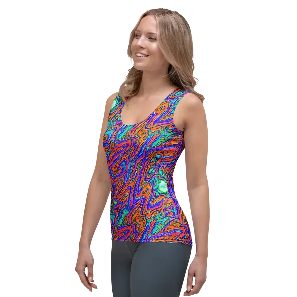 Vivid Melt on Women's Tank Top — Left Front