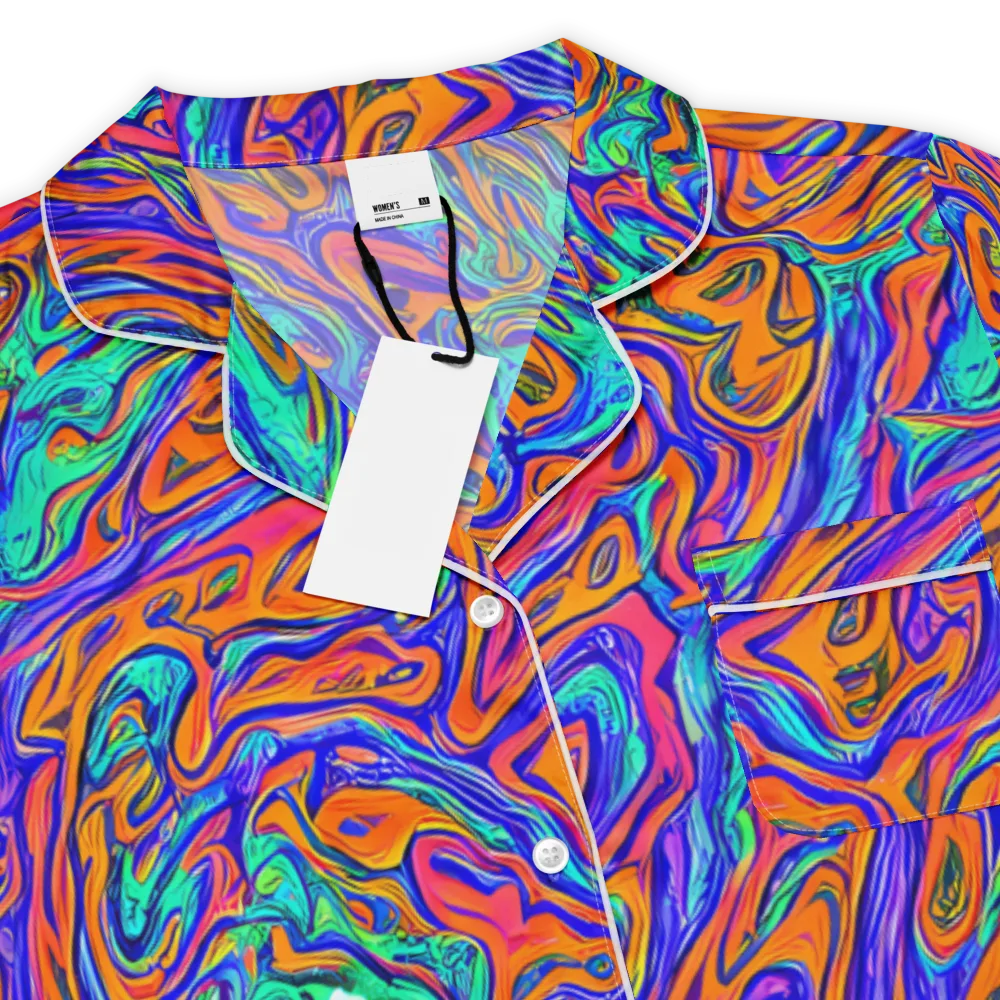 Vivid Melt on Women's Short Sleeve Pajama Top — Product details