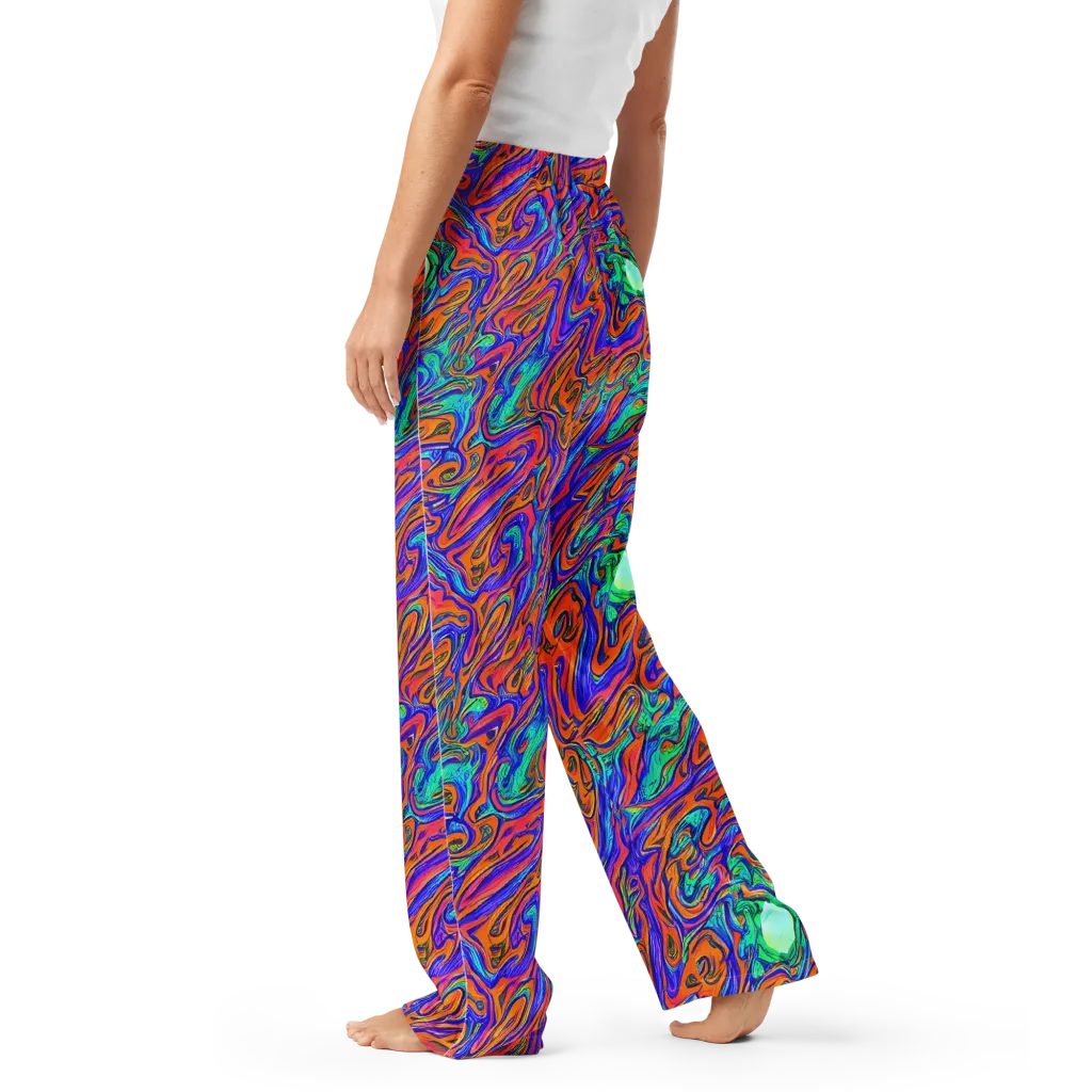 Vivid Melt on Women's Pajama Pants — Left
