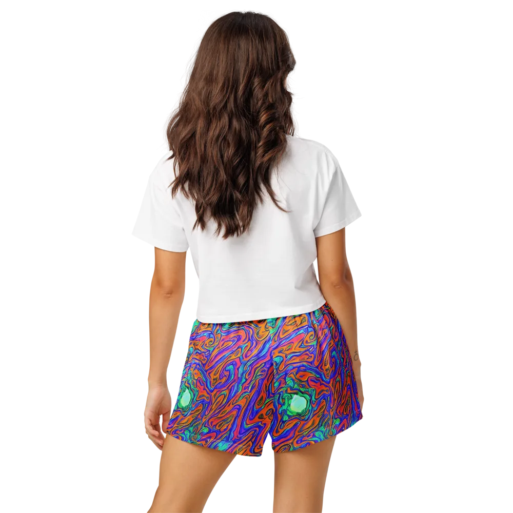 Vivid Melt on Women's Pajama Shorts — Back