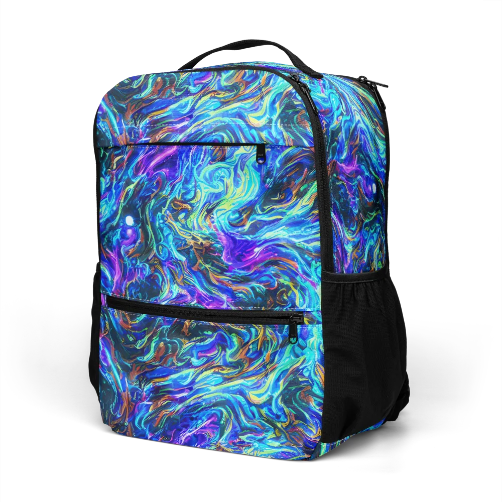 Neon Oceanus on Utility Backpack — Left Front