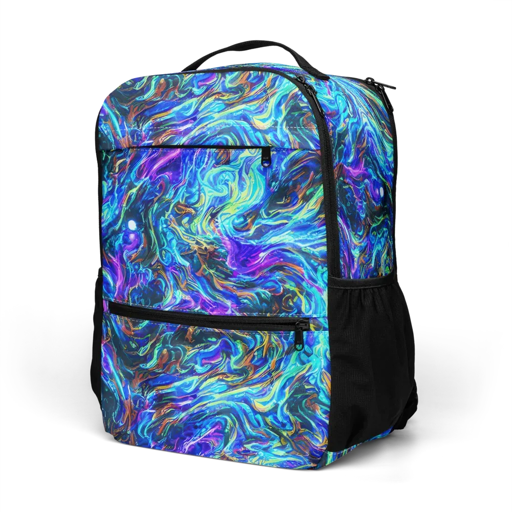 Neon Oceanus on Utility Backpack — Left Front