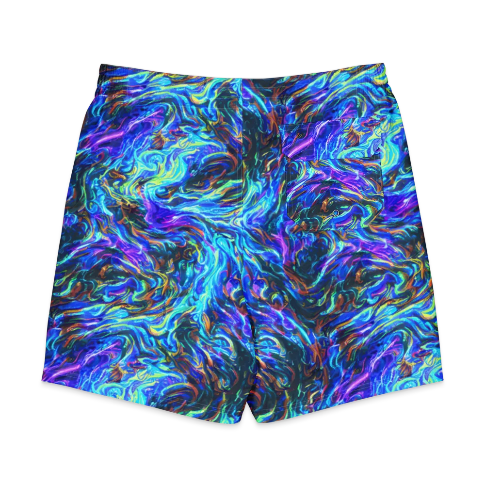 Neon Oceanus on Men's Board Shorts — Back