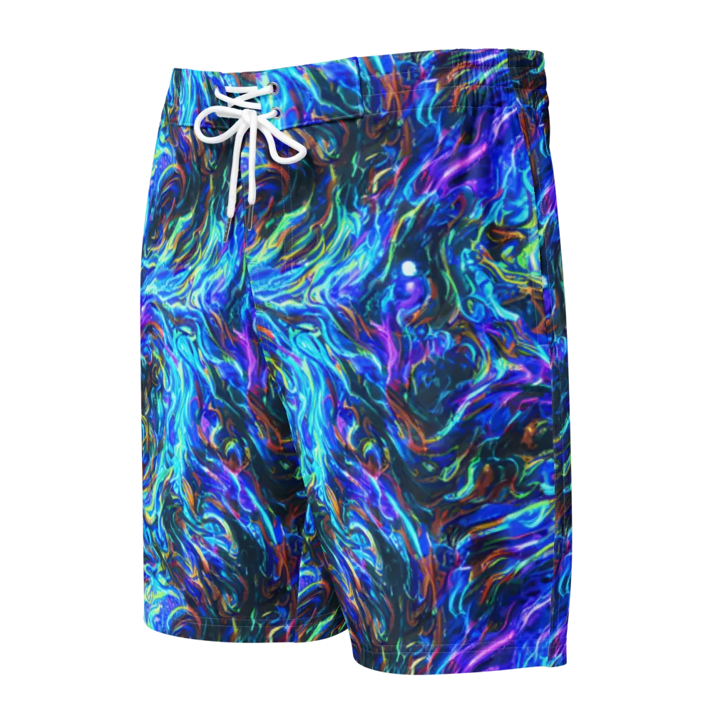 Neon Oceanus on Men's Board Shorts — Front