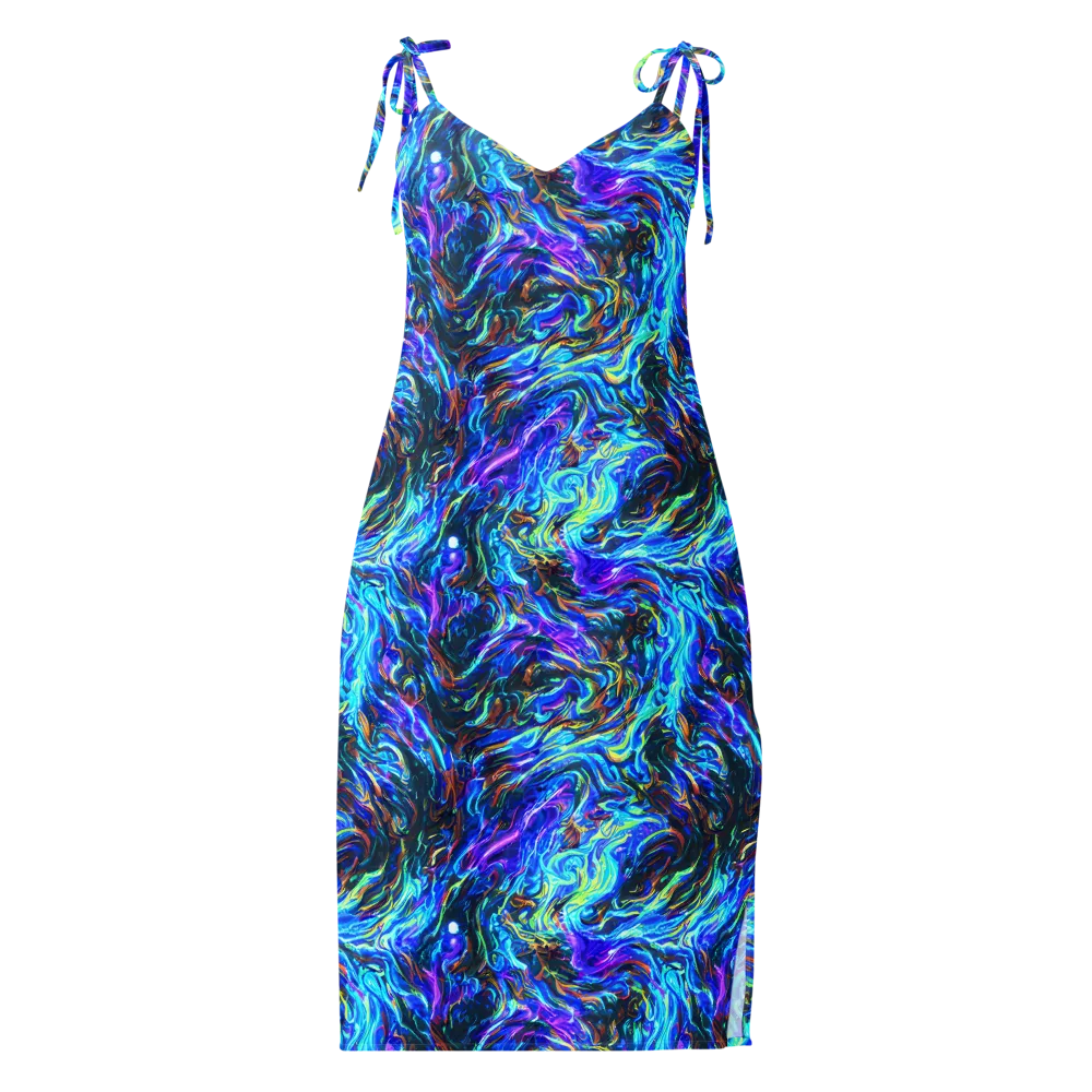 Neon Oceanus on Slip Dress — Front