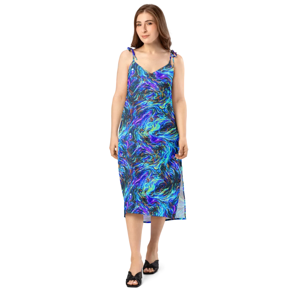 Neon Oceanus on Slip Dress — Front