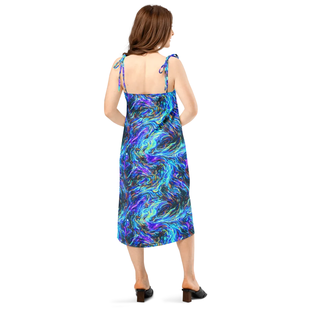 Neon Oceanus on Slip Dress — Back