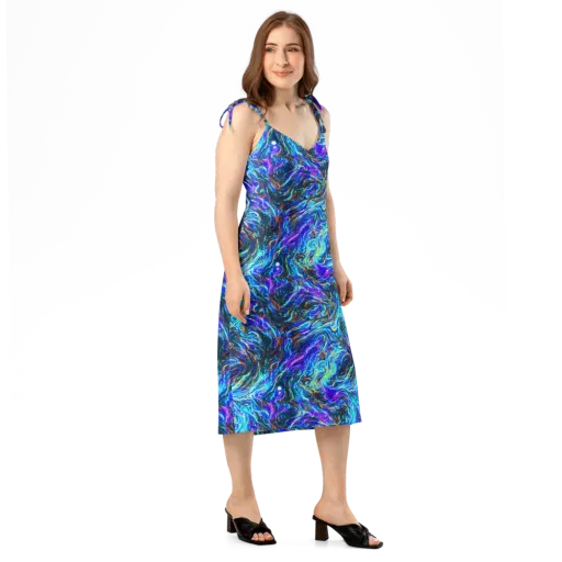 Neon Oceanus on a Slip Dress