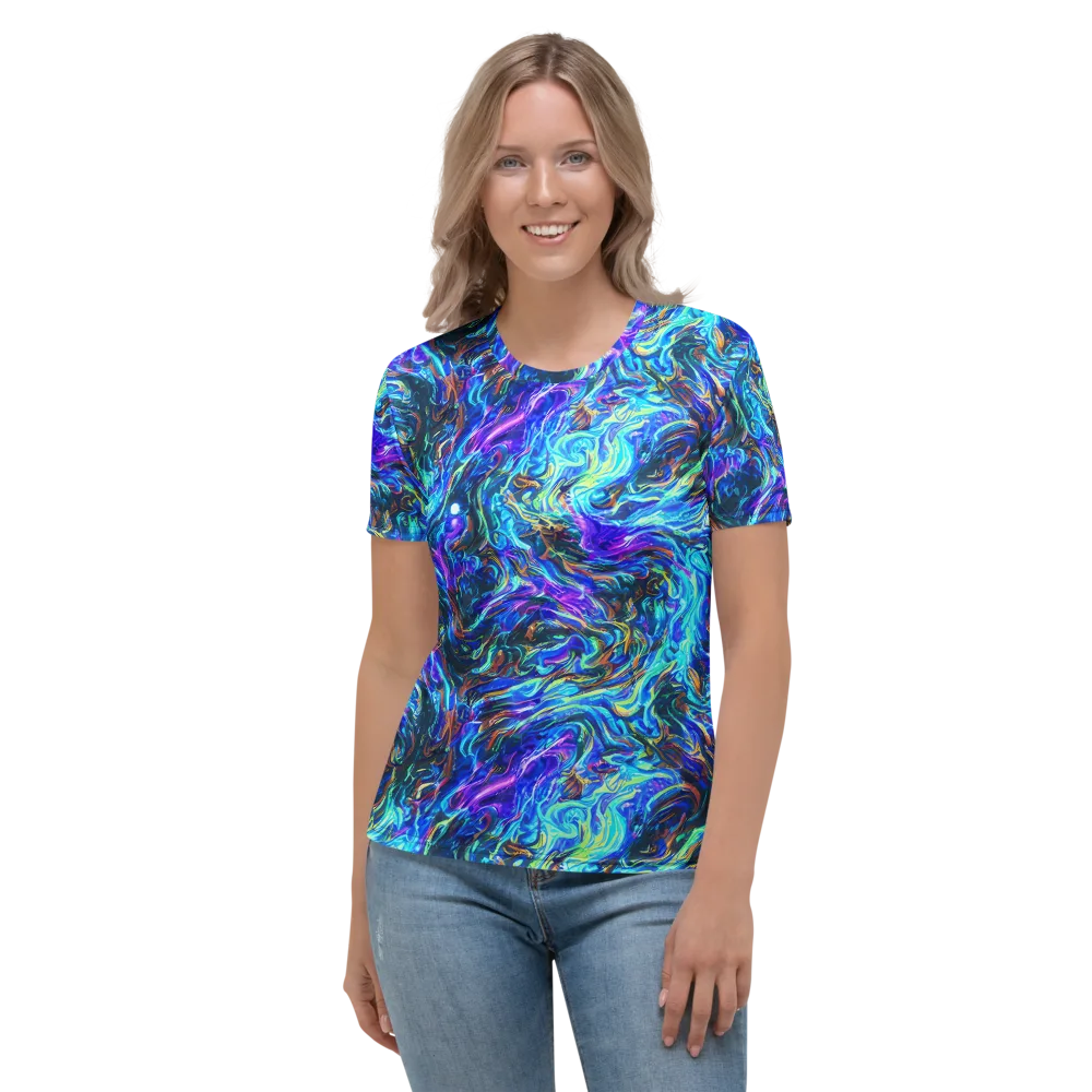 Neon Oceanus on Women's Crew Neck T-Shirt — Front