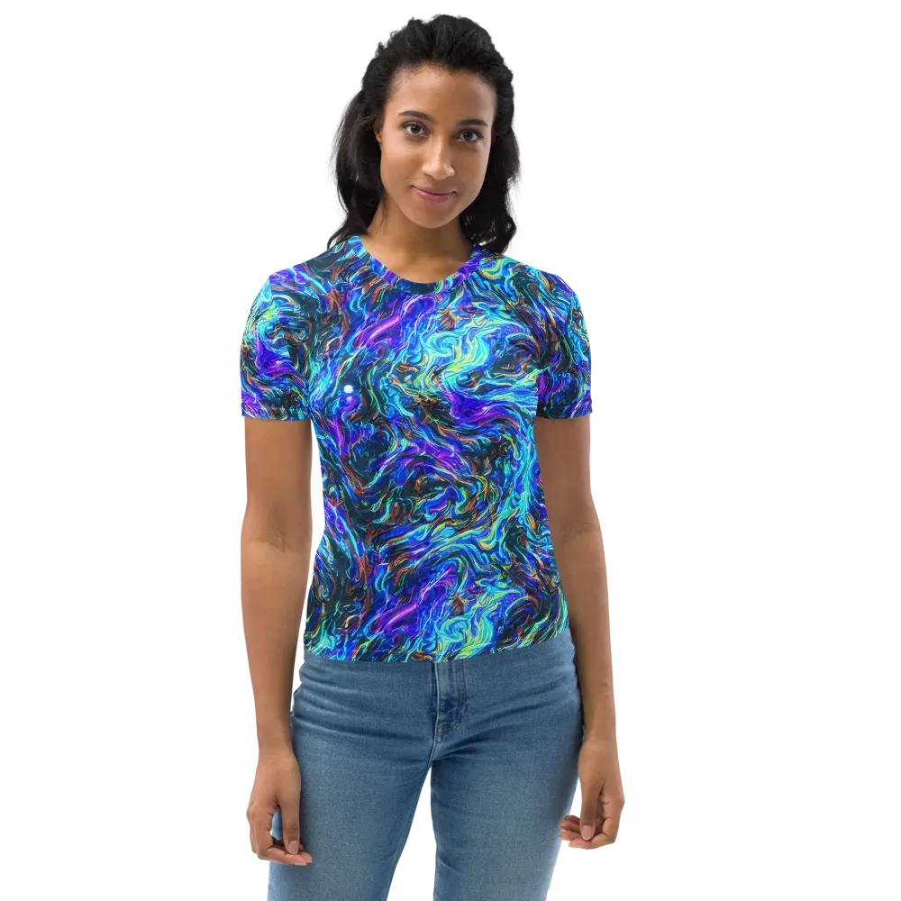 Neon Oceanus on Women's Crew Neck T-Shirt — Front