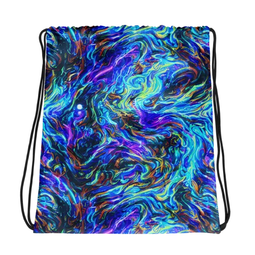 Neon Oceanus on a Drawstring Bag