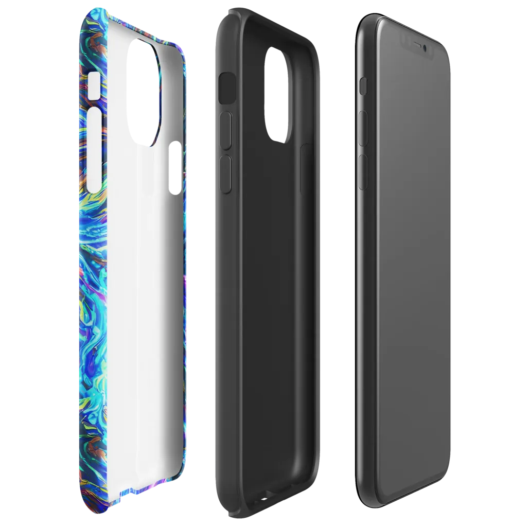 Neon Oceanus on Tough Case for iPhone® — Right