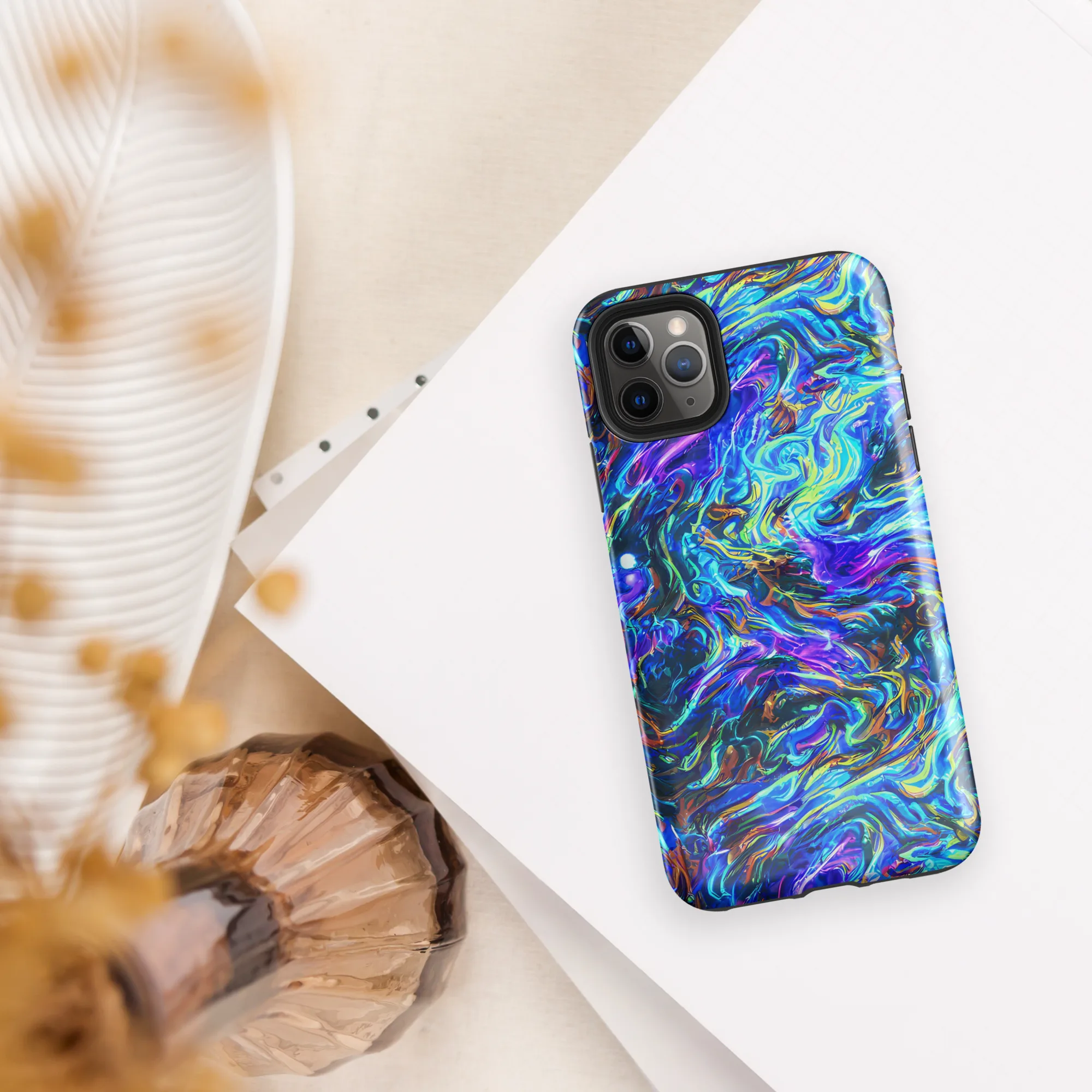 Neon Oceanus on Tough Case for iPhone® — Front