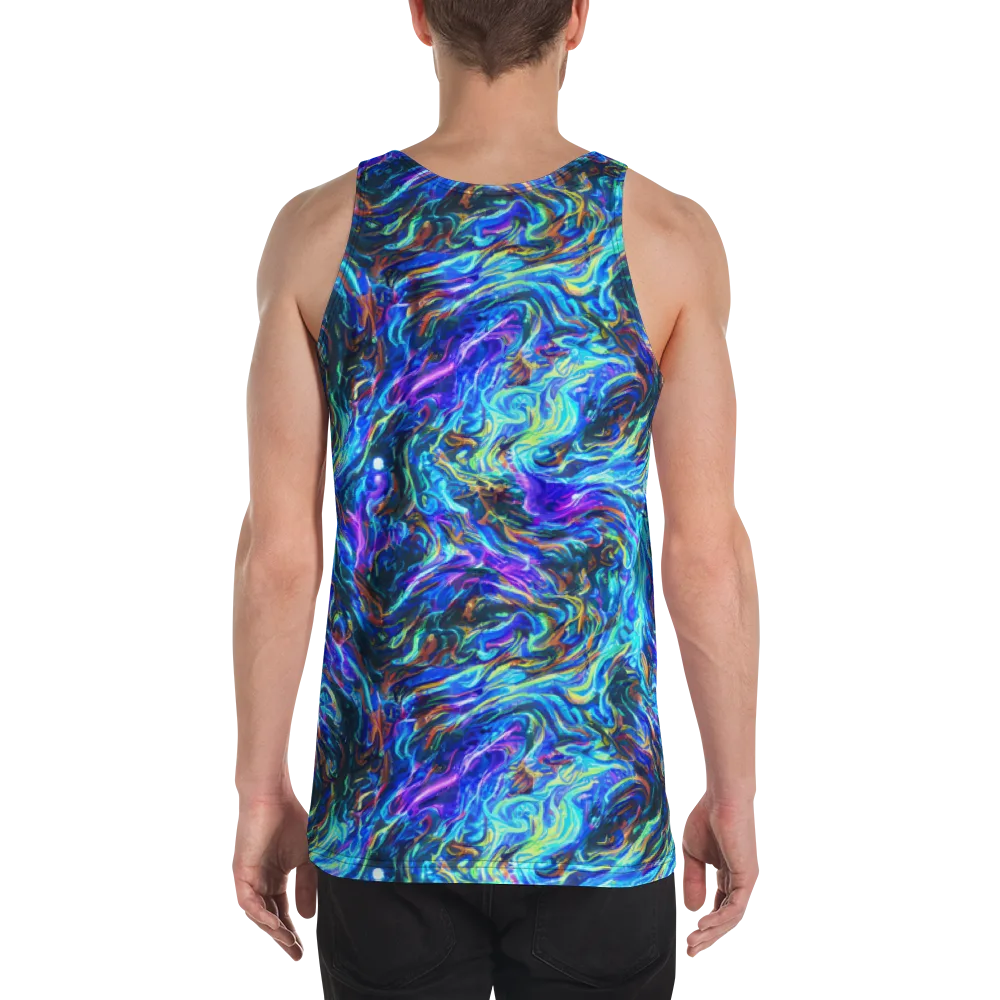 Neon Oceanus on Men's Tank Top — Back