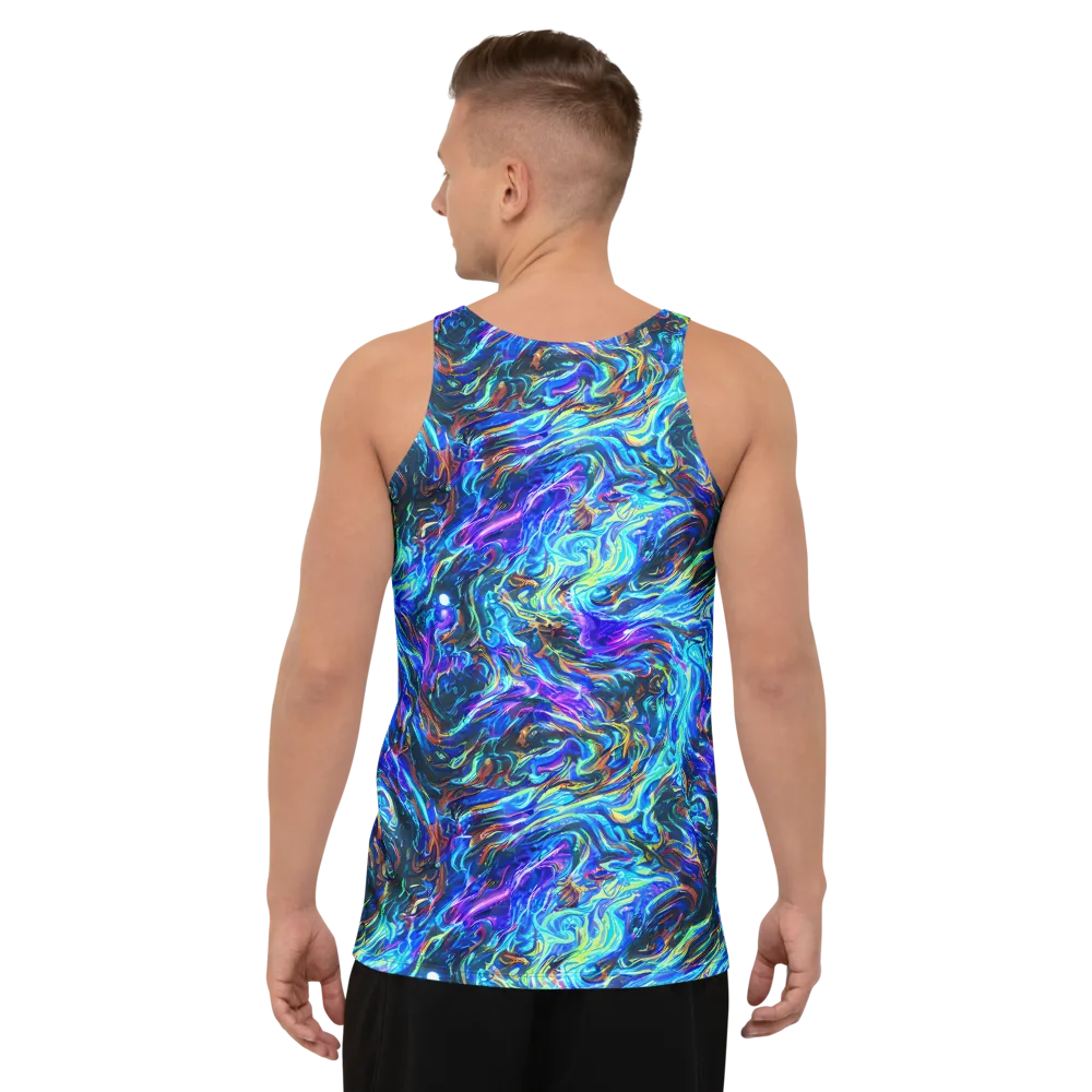 Neon Oceanus on Men's Tank Top — Back