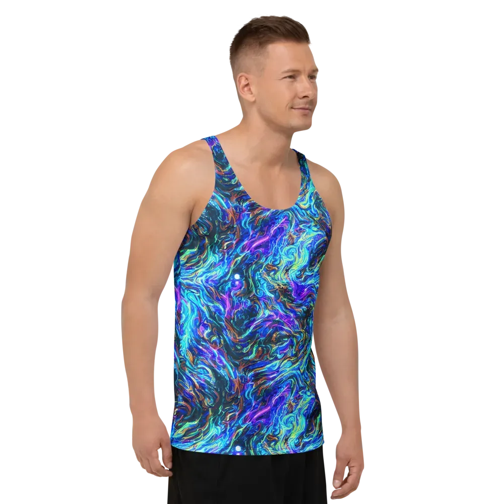 Neon Oceanus on Men's Tank Top — Right Front