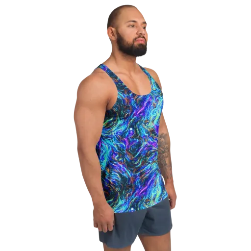 Neon Oceanus on a Men's Tank Top