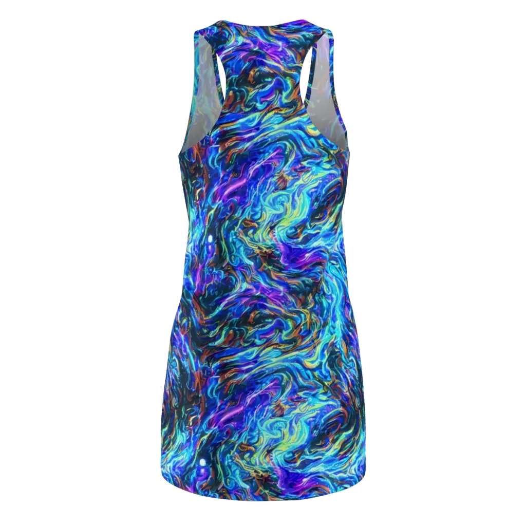 Neon Oceanus on Racerback Dress — Back