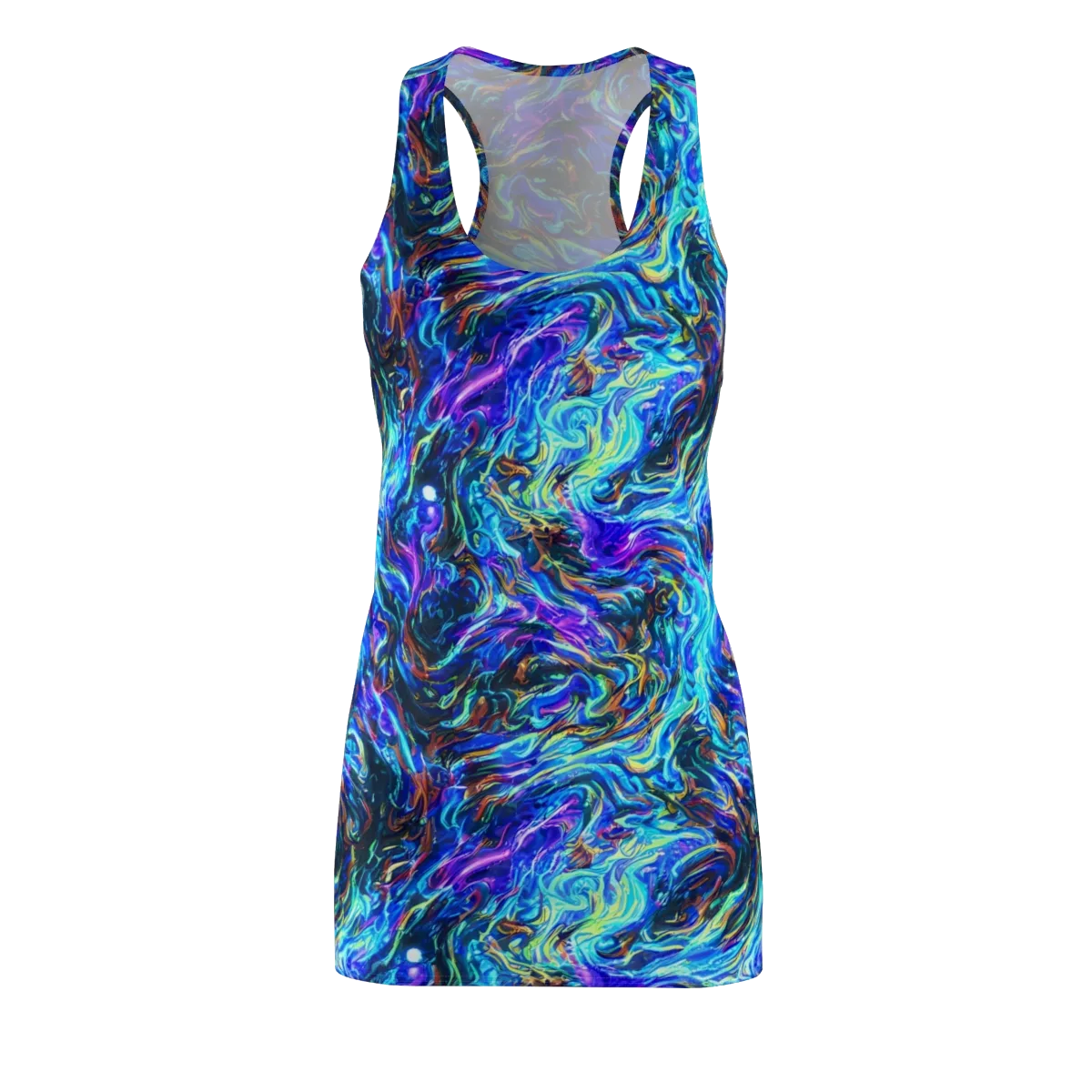 Neon Oceanus on Racerback Dress — Front
