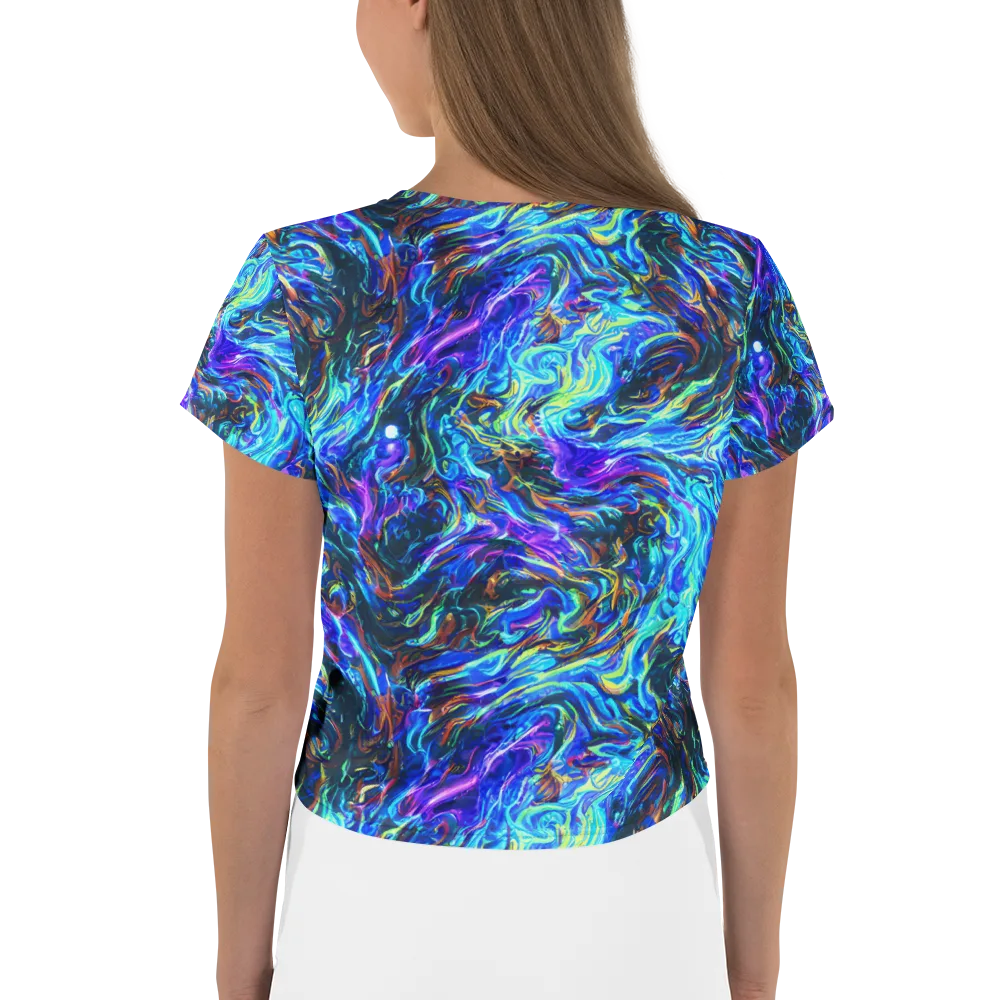 Neon Oceanus on Crop Tee — Back