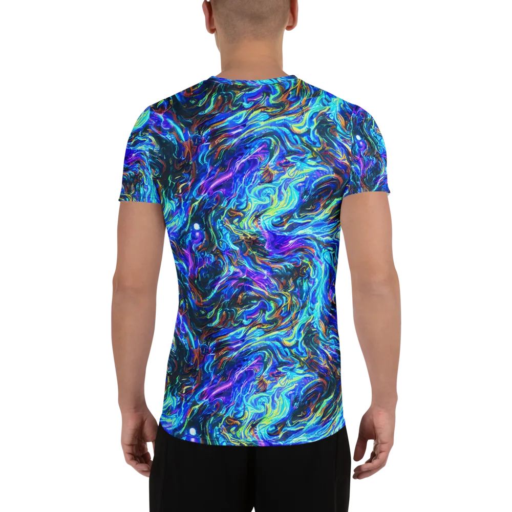 Neon Oceanus on Men's Athletic T-Shirt — Back