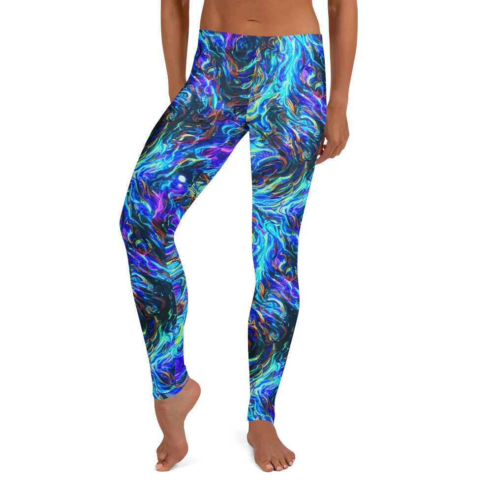 Neon Oceanus on Leggings — Front
