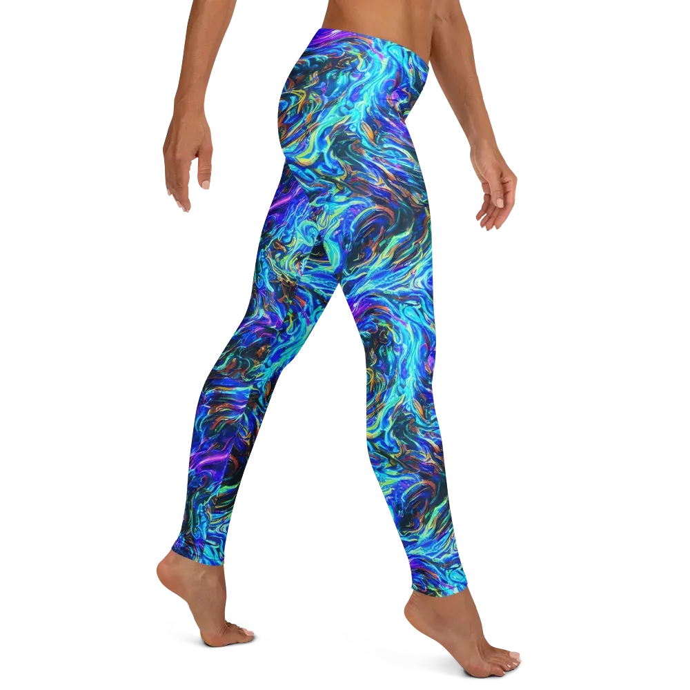 Neon Oceanus on Leggings — Right
