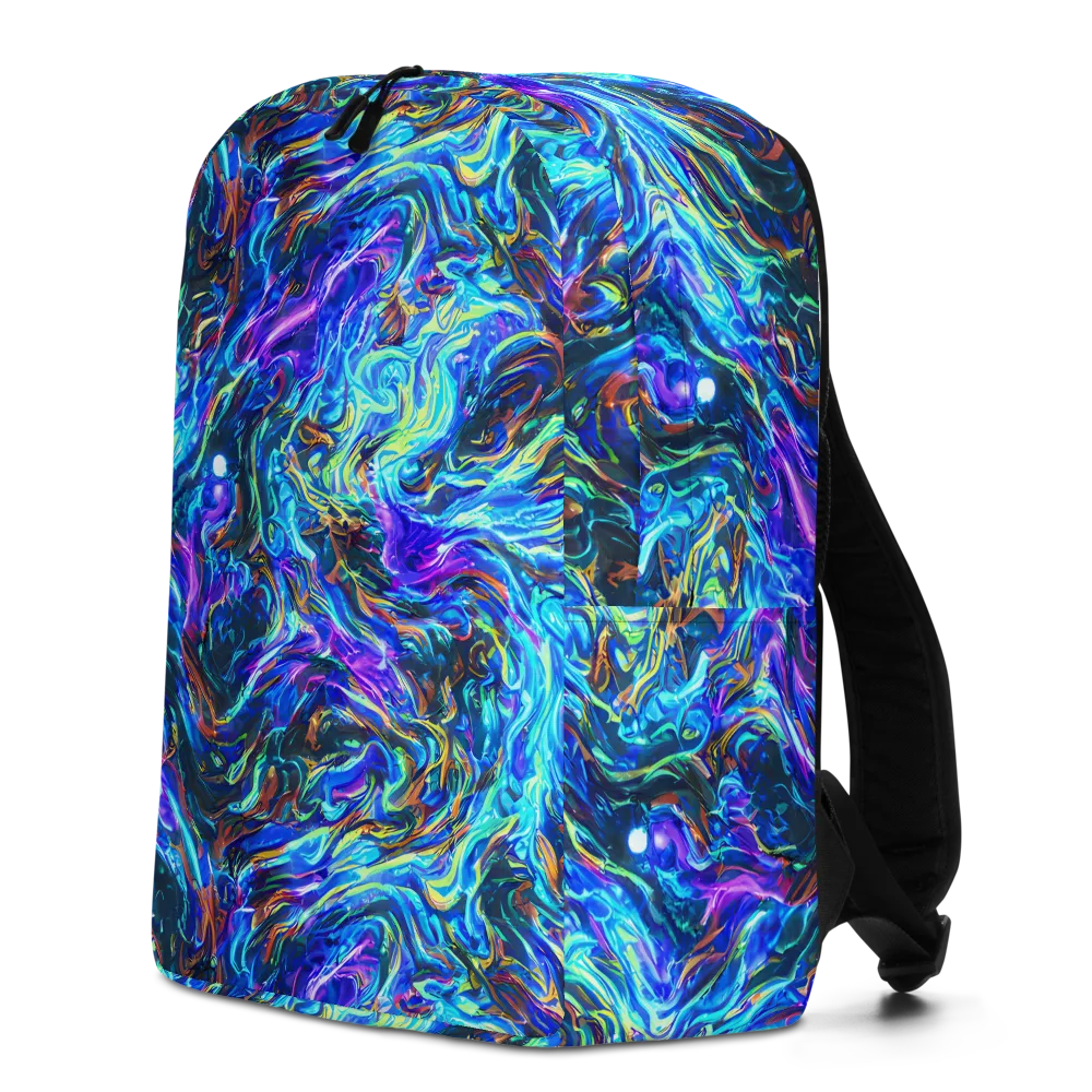 Neon Oceanus on Minimalist Backpack — Left