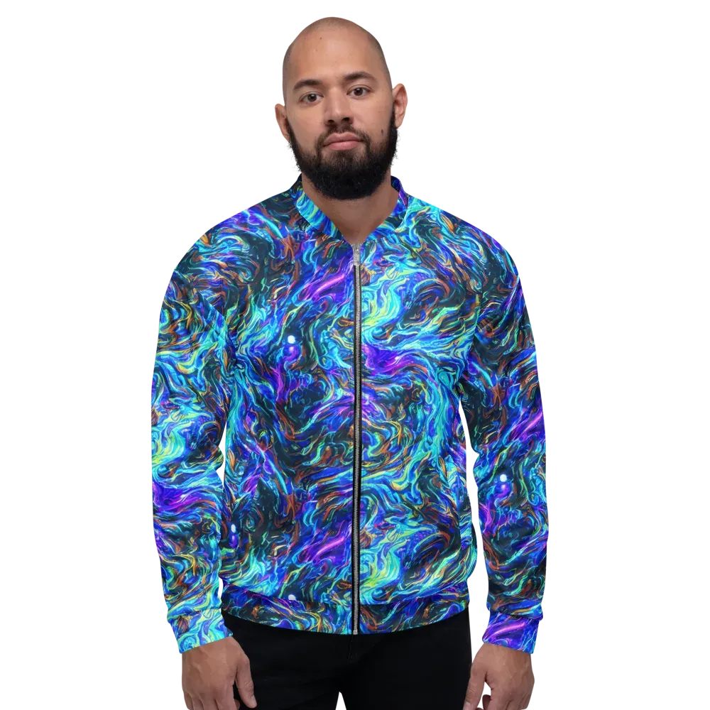 Neon Oceanus on Bomber Jacket — Front