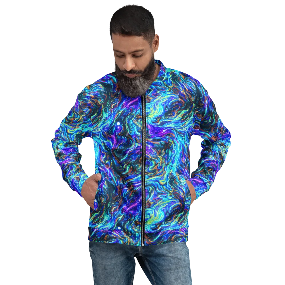 Neon Oceanus on Bomber Jacket — Front