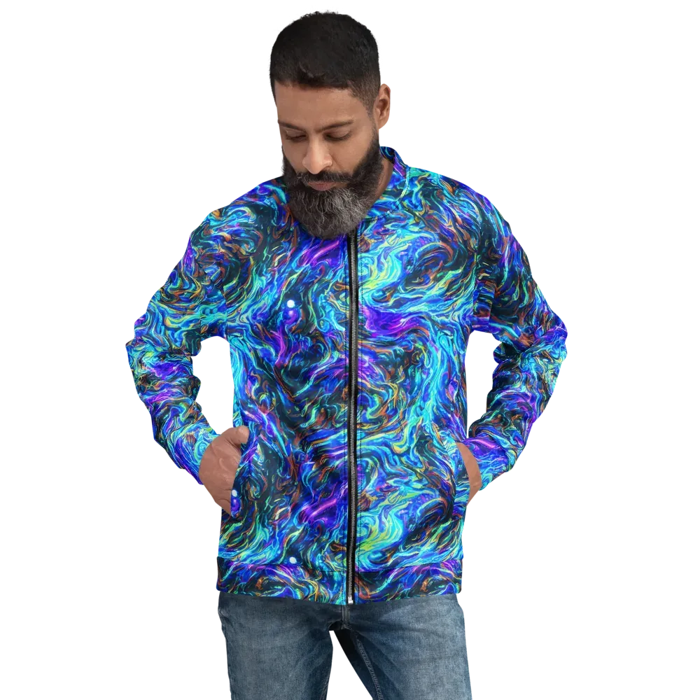 Neon Oceanus on Bomber Jacket — Front