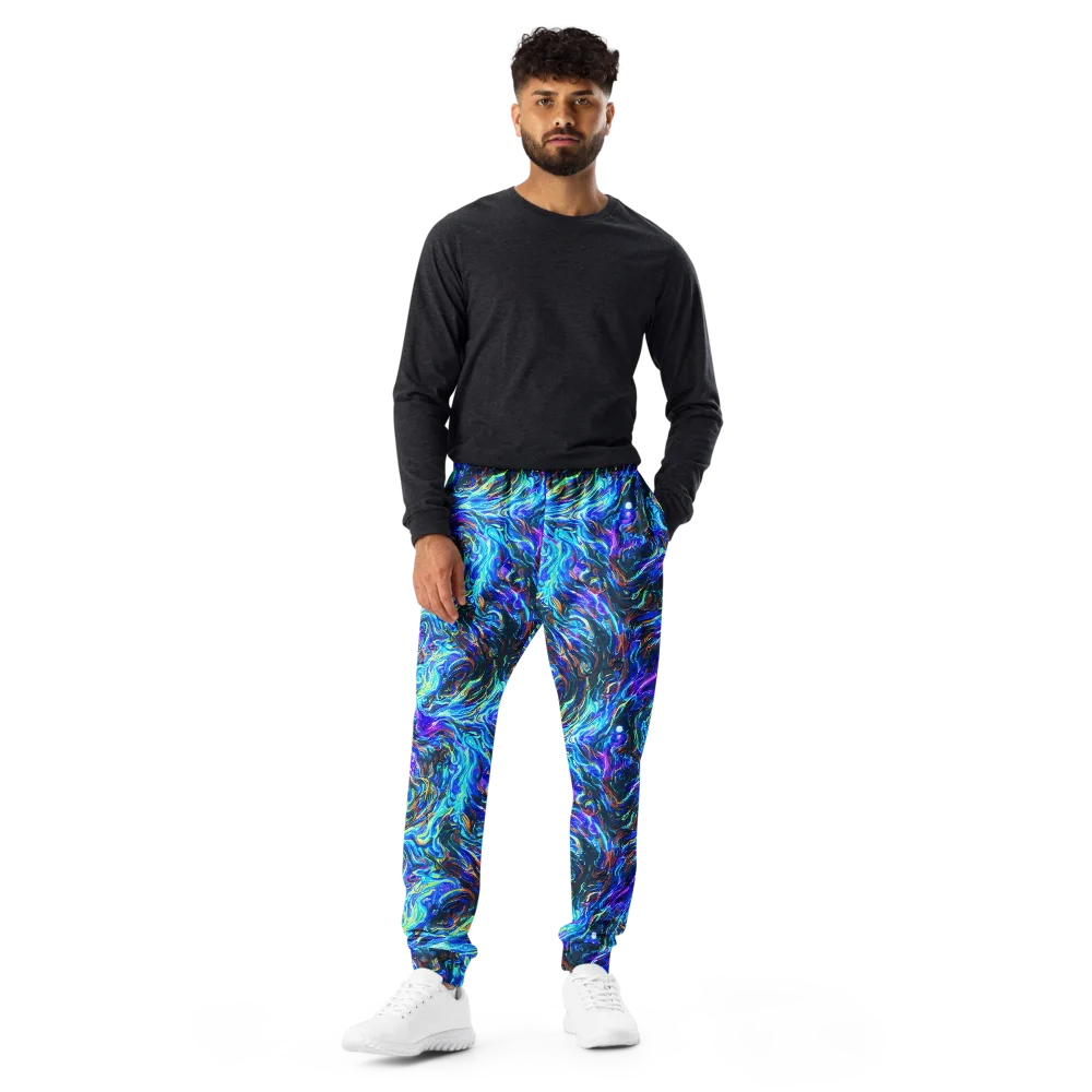 Neon Oceanus on Men's Joggers — Front