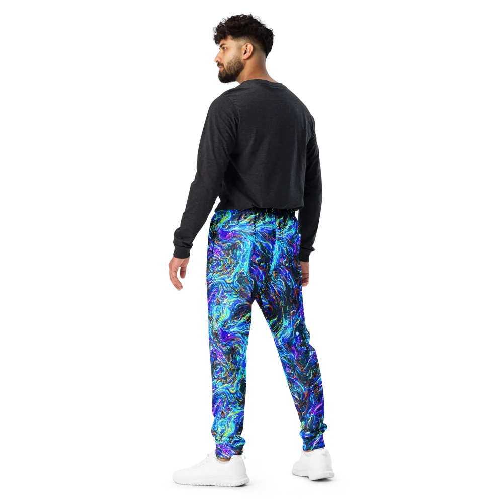 Neon Oceanus on Men's Joggers — Back
