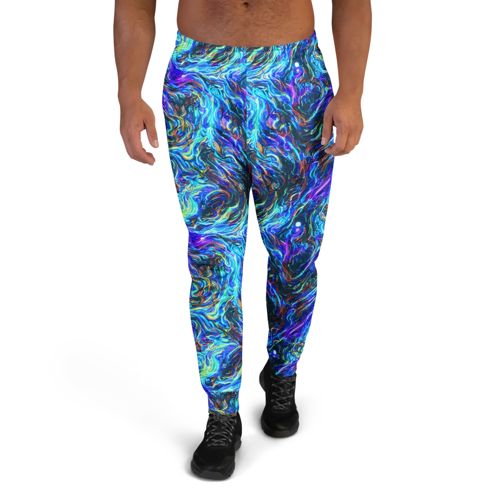 Neon Oceanus on Men's Joggers — Front