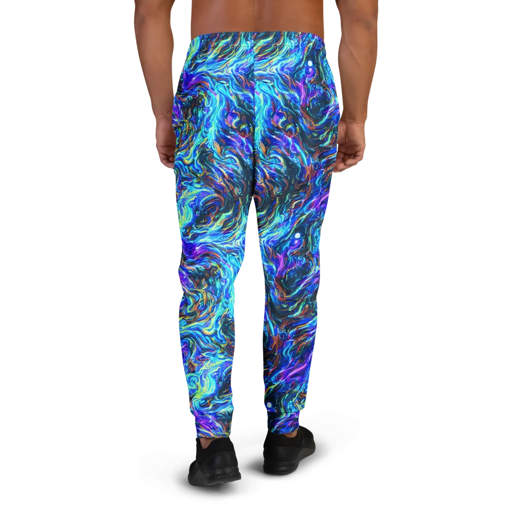 Neon Oceanus on Men's Joggers — Back
